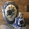 www.queensbrocanteboutique.nl delftsblauw dekselvaas vaas boch brocante vintage curiosa webwinkel