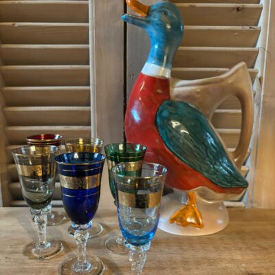 www.queensbrocanteboutique.nl webwinkel brocante vintage curiosa waterkan eend cadeabon